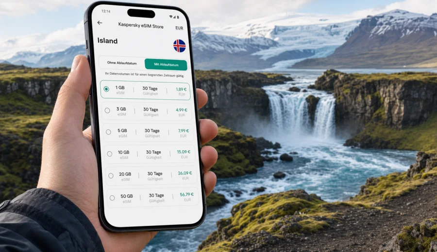 eSIM für Island: mobiles Internet auf Reisen
