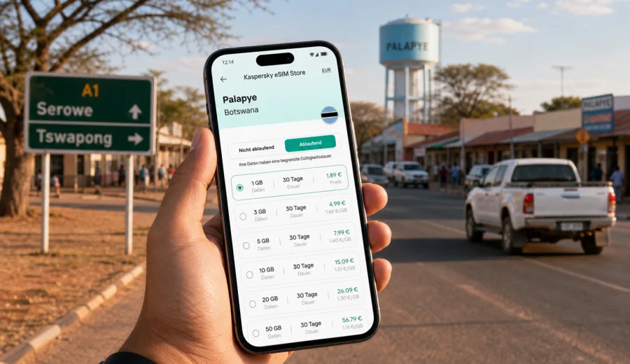 Palapye eSIM: Internet für Botswana-Reisen
