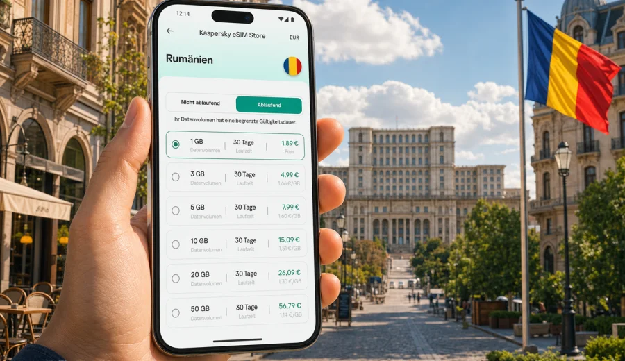 eSIM Rumänien: mobiles Internet für die Reise