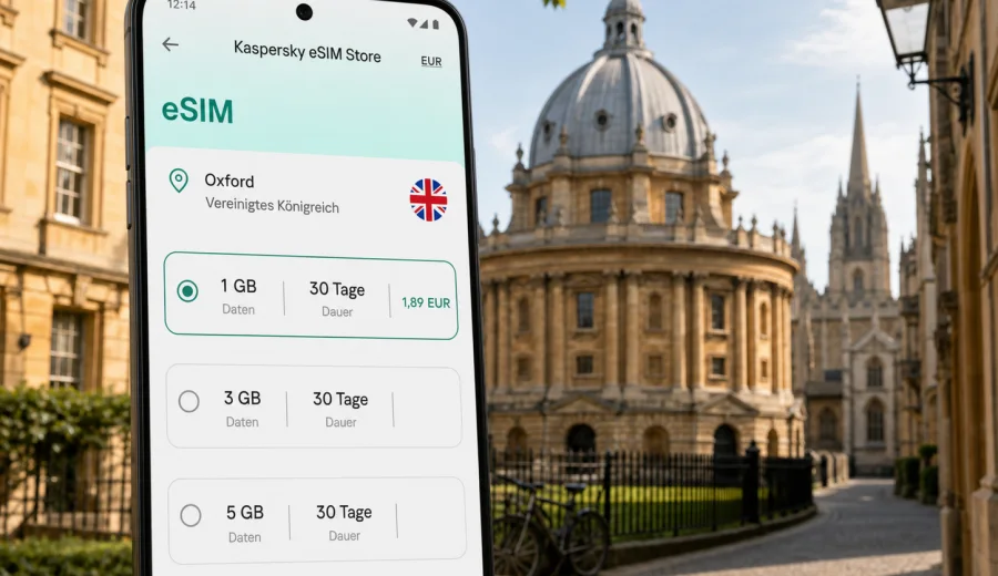 Oxford eSIM: mobiles Internet für Ihre Reise