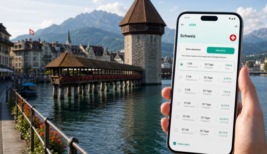 Luzern eSIM: Internet für Ihre Reise