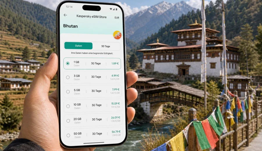 Bumthang eSIM: mobiles Internet in Bhutan