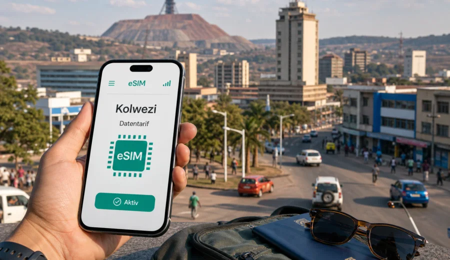 Kolwezi eSIM: Internet für Ihre Reise