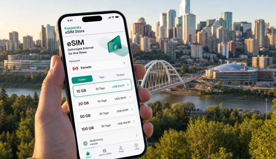 Edmonton eSIM: mobiles Internet für Kanada