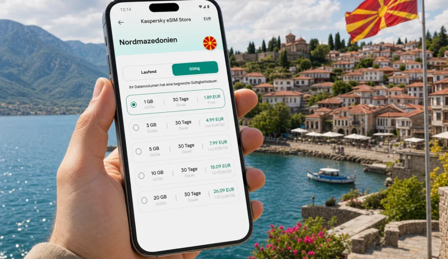 eSIM Nordmazedonien: mobile Verbindung & Internet