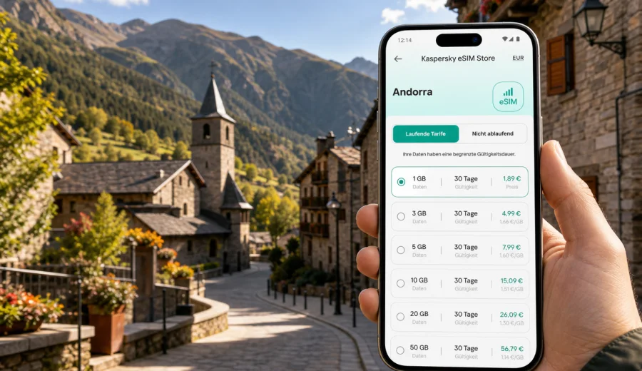 Ordino eSIM: mobiles Internet für Andorra