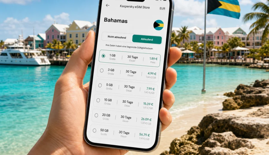 eSIM Bahamas: mobiles Internet auf Reisen