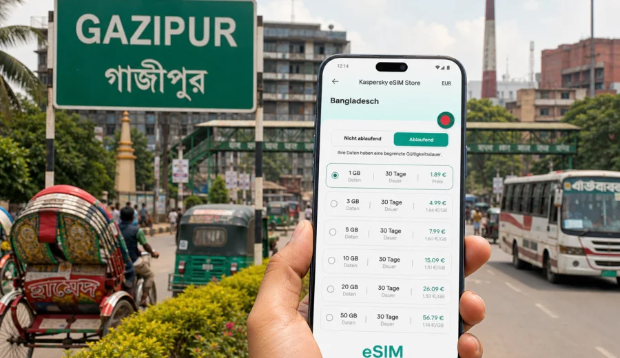 Gazipur eSIM: mobiles Internet in Bangladesch