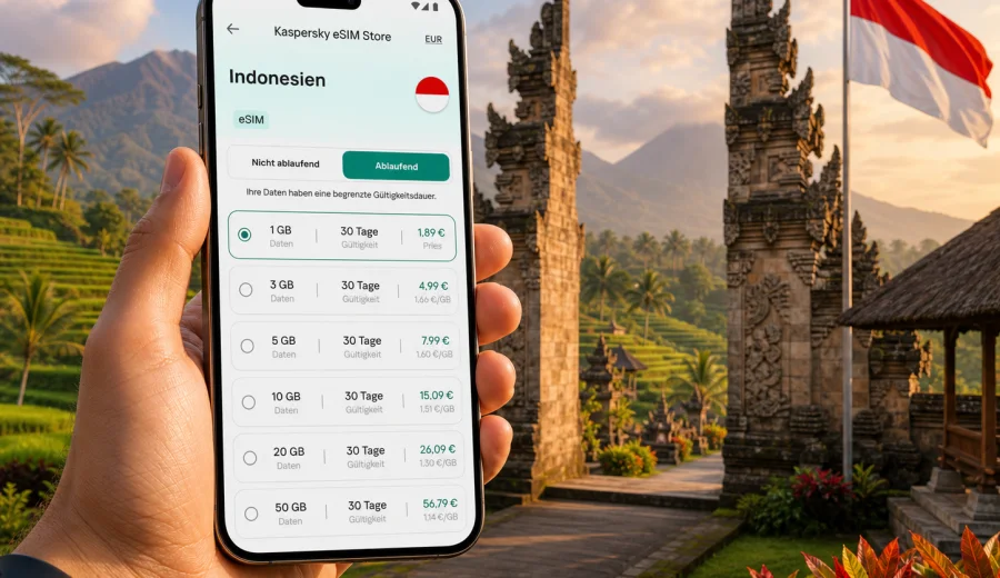Indonesien eSIM: Internet und mobile Verbindung