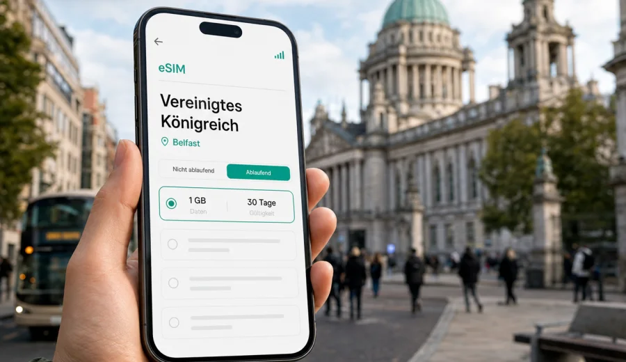 Belfast eSIM: Internet für Ihre Reise