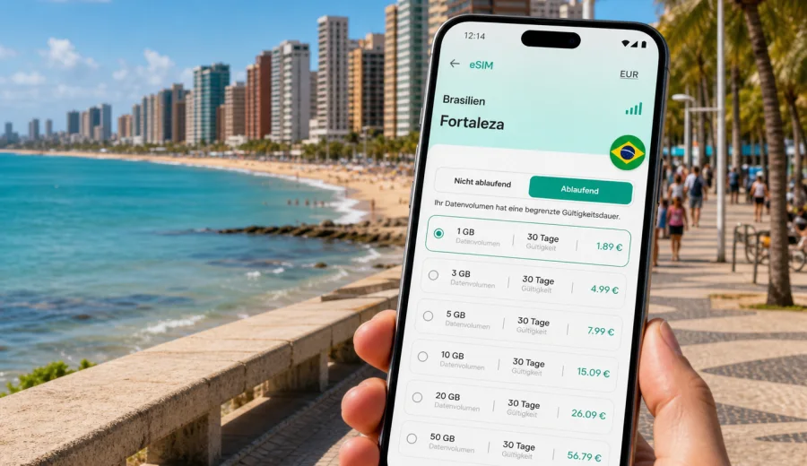Fortaleza eSIM: mobiles Internet in Brasilien