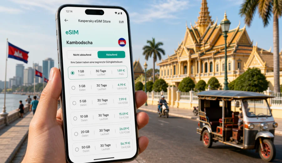 eSIM Phnom Penh: Internet in Kambodscha