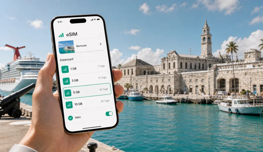 Dockyard eSIM: Internet für Bermuda-Reisen