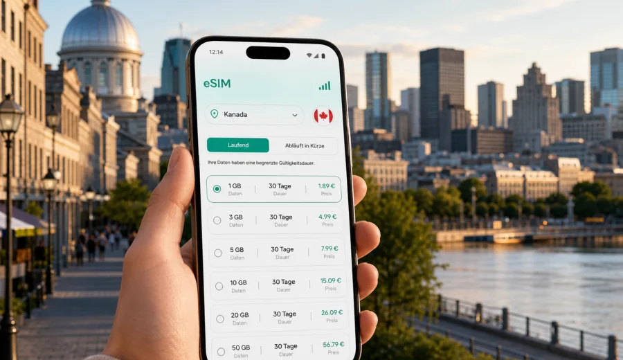 eSIM Montreal: mobiles Internet für die Reise