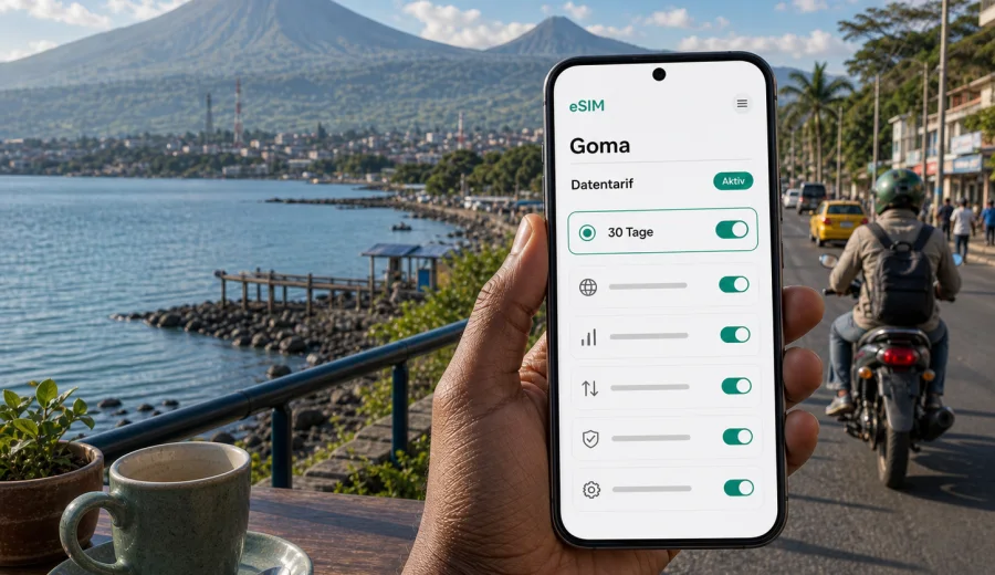 Goma eSIM: mobiles Internet für die Reise
