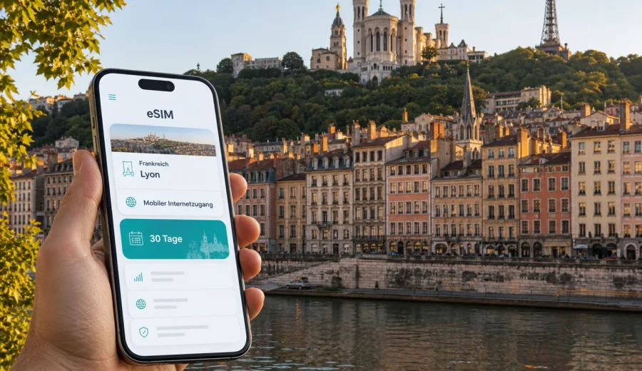 Lyon eSIM: Internet und mobile Verbindung