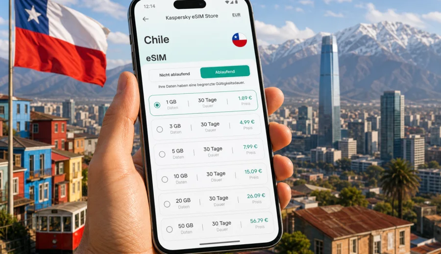 eSIM Chile: mobiles Internet auf Reisen