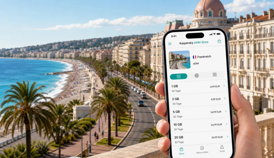 eSIM Nizza: mobiles Internet für die Reise
