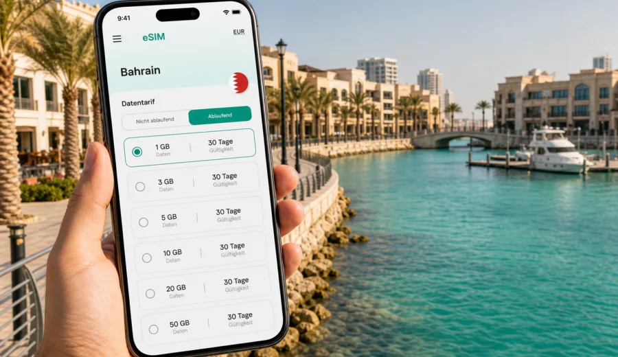 eSIM Amwaj-Inseln: Internet in Bahrain