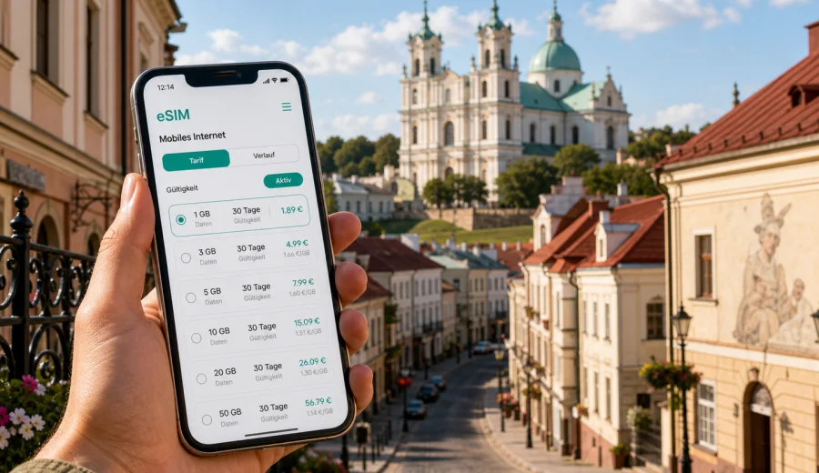 Grodno eSIM: Internet und mobile Verbindung
