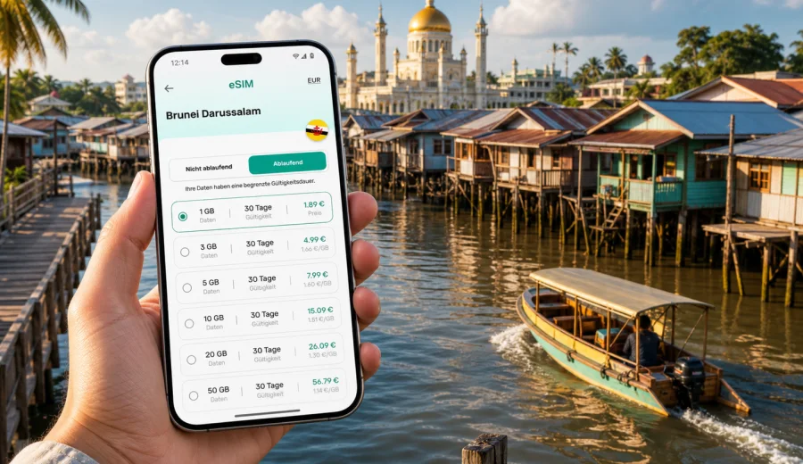Kampong Ayer eSIM: Internet im Wasserdorf