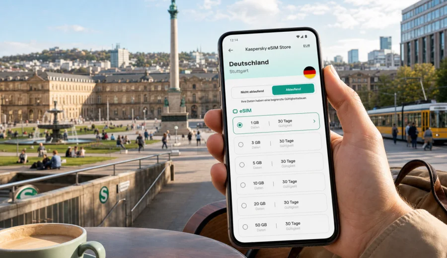 Stuttgart eSIM: mobiles Internet für die Reise