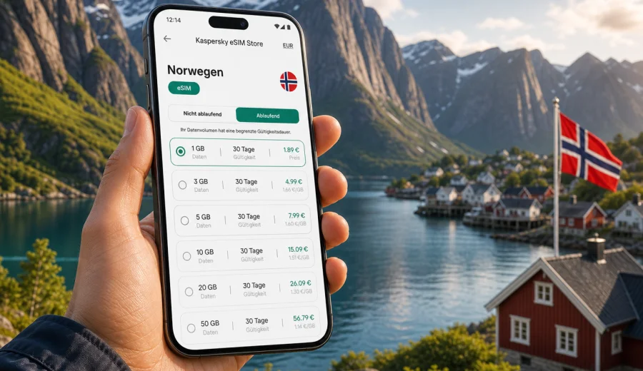 eSIM Norwegen: mobile Verbindung und Internet