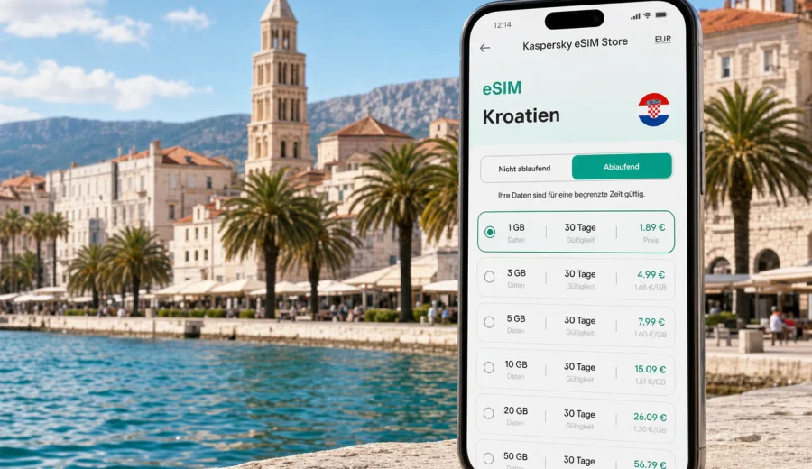 Split eSIM: mobiles Internet für Kroatien