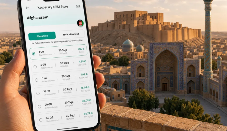 Herat eSIM: mobiles Internet für Ihre Reise