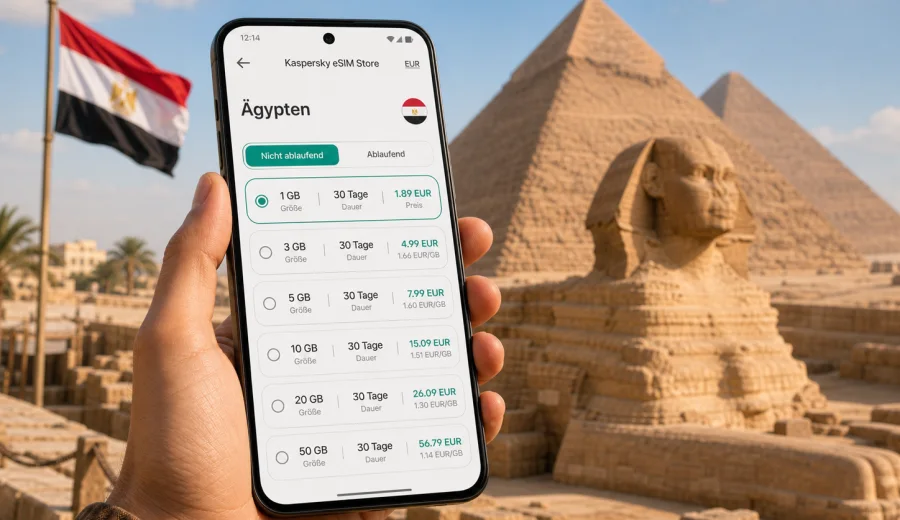 eSIM Ägypten: mobiles Internet auf Reisen