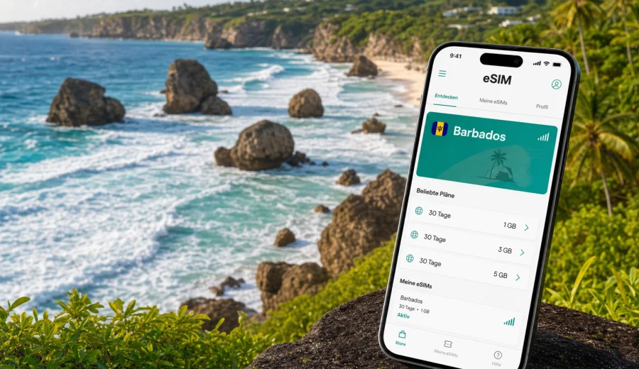 Bathseba eSIM: mobiles Internet für Barbados