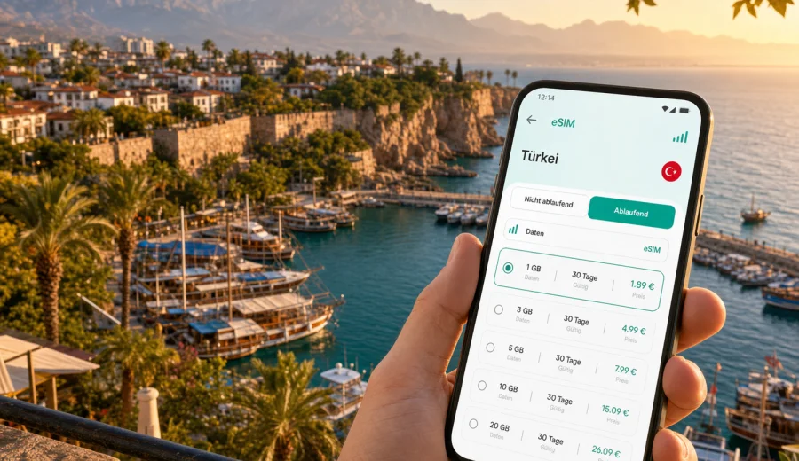Antalya eSIM: mobiles Internet für die Reise