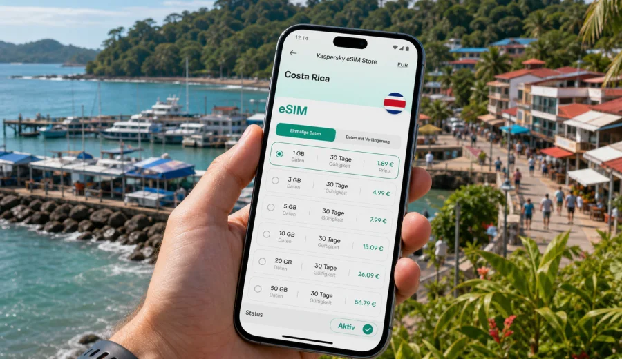 Quepos eSIM: mobiles Internet für die Reise