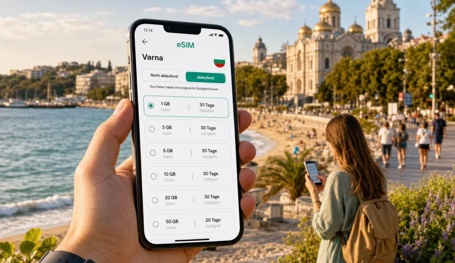 Varna eSIM: mobiles Internet für die Reise