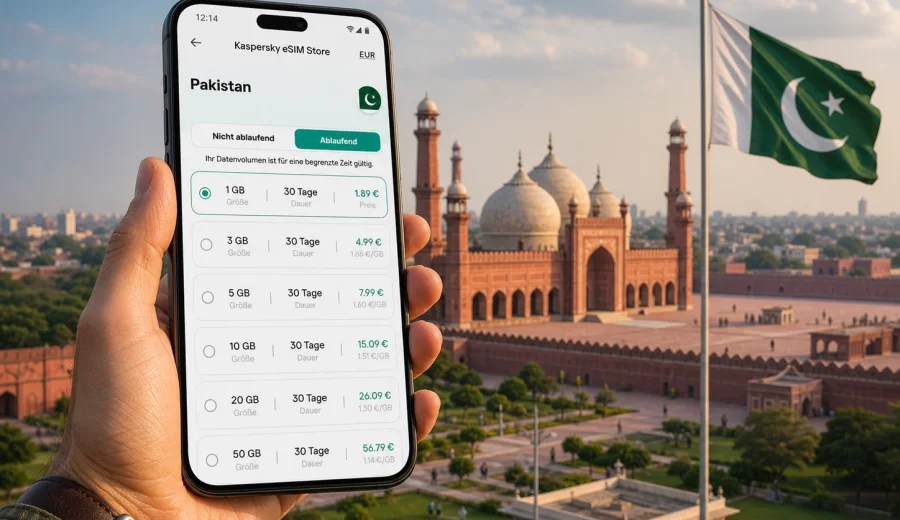 eSIM Pakistan: mobile Verbindung und Internet