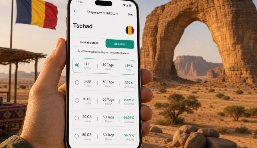 eSIM Tschad: mobiles Internet auf Reisen