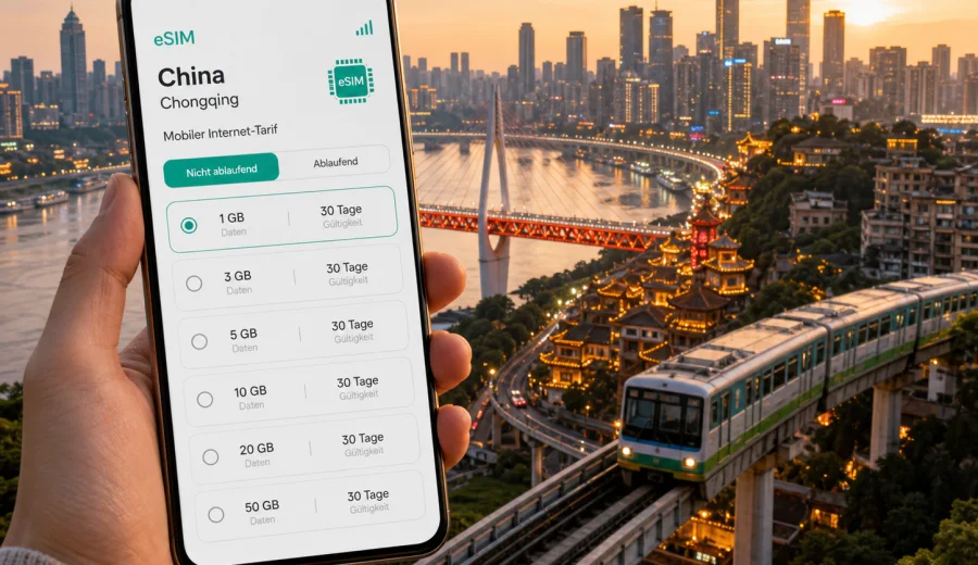Chongqing eSIM: mobiles Internet auf Reisen