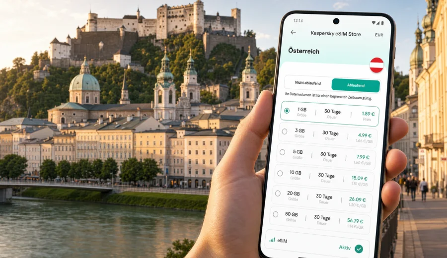 Salzburg eSIM: Internet und mobile Verbindung