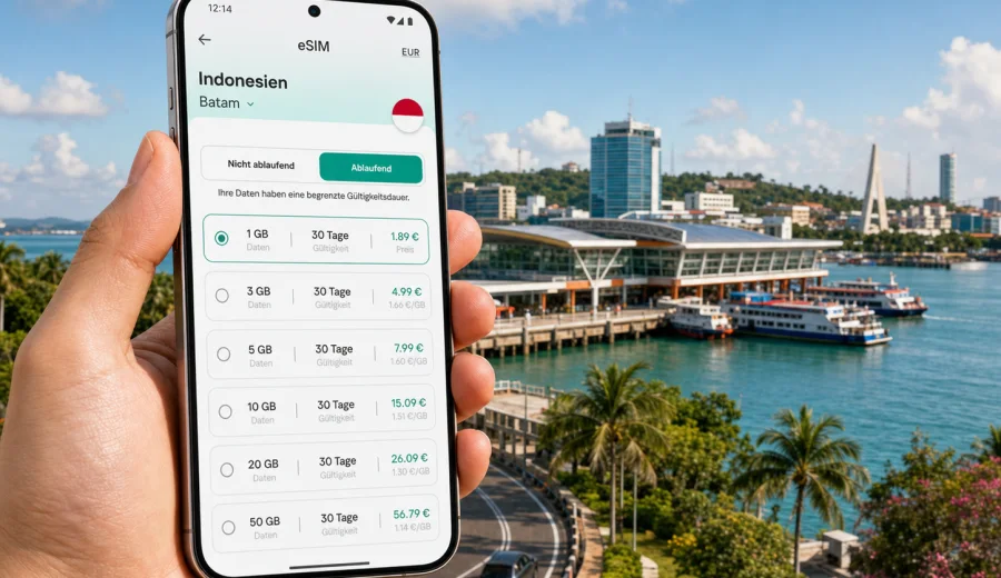 Batam eSIM: mobiles Internet für die Reise