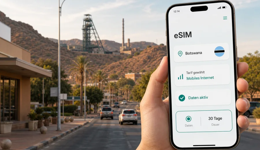 Selebi-Phikwe eSIM: Internet für Botswana-Reisen