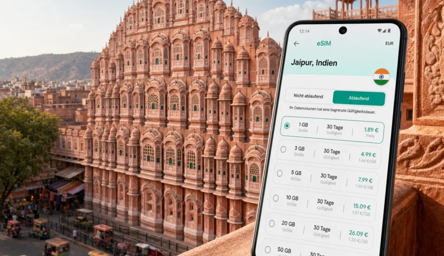 Jaipur eSIM: Internet und mobile Verbindung