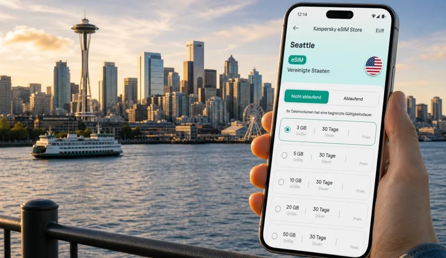 Seattle eSIM: mobiles Internet für Ihre Reise