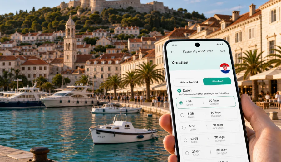 Hvar eSIM: Internet und mobile Verbindung
