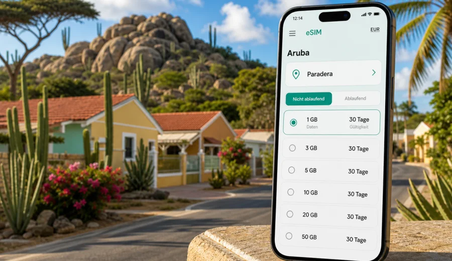 eSIM Paradera: mobiles Internet auf Aruba