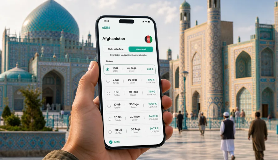 Mazar-i-Sharif eSIM: Internet für die Reise
