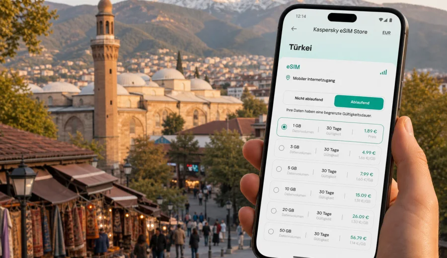 Bursa eSIM: mobiles Internet in der Stadt