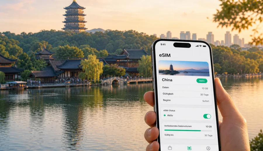 Hangzhou eSIM: mobiles Internet für die Reise