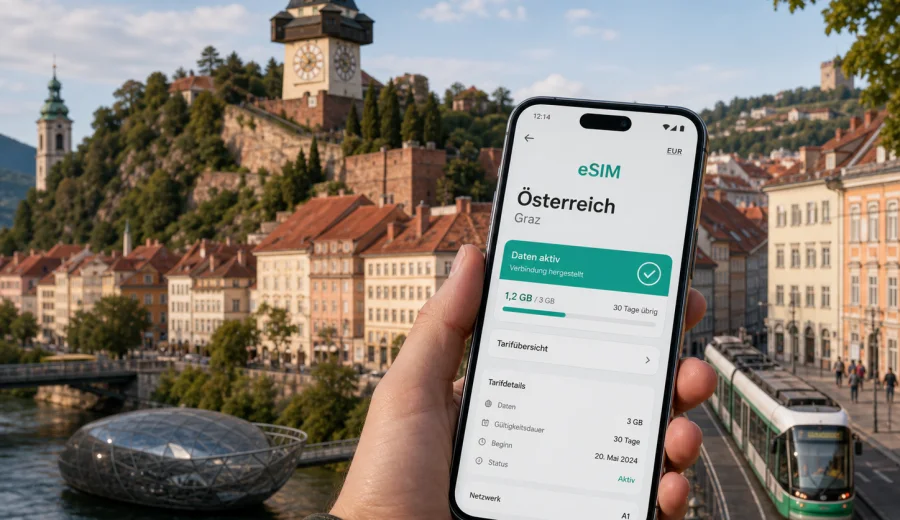 Graz eSIM: mobiles Internet für Ihre Reise