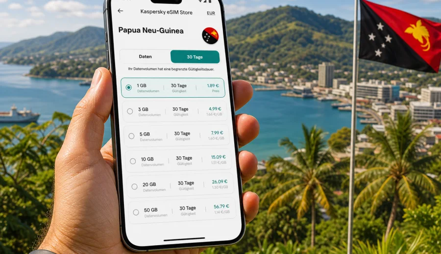 eSIM Papua-Neuguinea: Internet auf Reisen