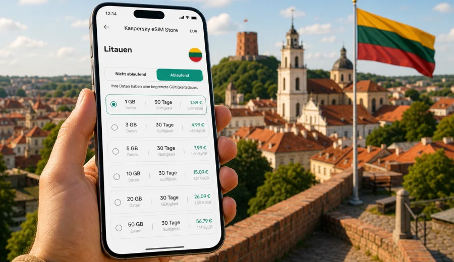eSIM Litauen: mobiles Internet auf Reisen